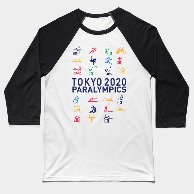 Tokyo 2020 Paralympics Games pictograms Baseball T-Shirt by Aldebaran